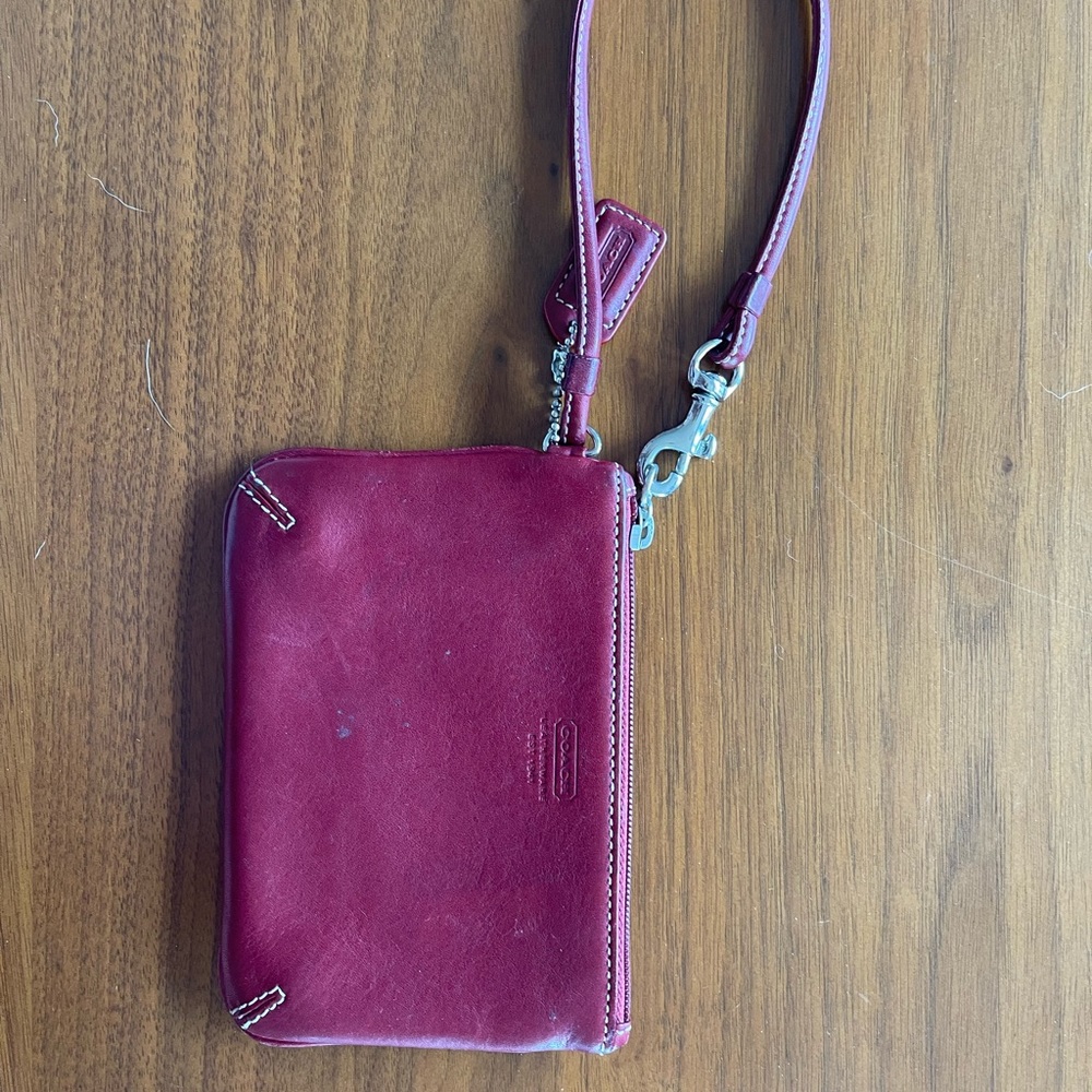 Red Coach wristlet